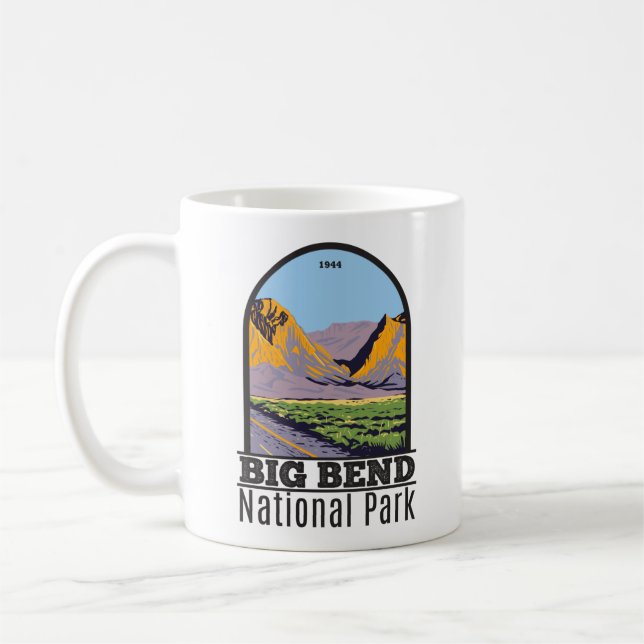 Big Bend Nationalpark Chisos Gebirge Vintag Kaffeetasse (Links)