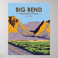 Big Bend Nationalpark Chisos Gebirge Vintag