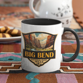 Big Bend Nationalpark Illustration Retro Abzeichen Tasse