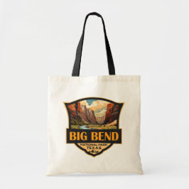 Big Bend Nationalpark Illustration Retro Abzeichen Tragetasche