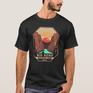 Big Bend Nationalpark Kayak Retro Emblem T-Shirt