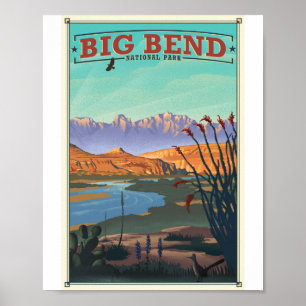 Big Bend Nationalpark Litho Artwork Poster