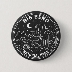 Big Bend Nationalpark Monoline Button
