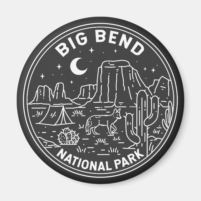 Big Bend Nationalpark Monoline Magnet (Vorne)