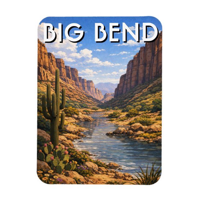 Big Bend Nationalpark Reise Magnet (Vertikal)