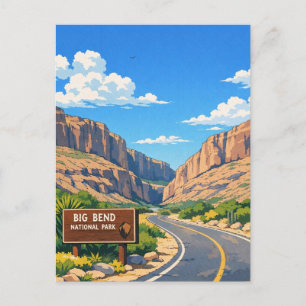 Big Bend Nationalpark Reise Postkarte