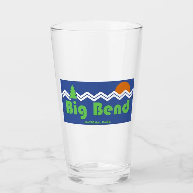 Big Bend Nationalpark Retro Glas (Vorderseite)