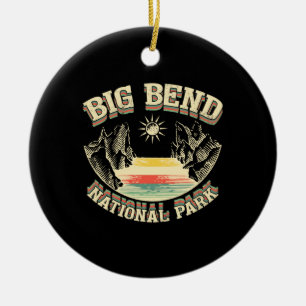 Big Bend Nationalpark Retro Keramik Ornament