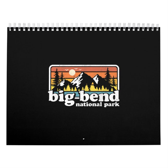 Big Bend Nationalpark Retro Wandern Camping Kalender (Titelbild)