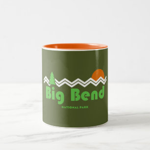 Big Bend Nationalpark Retro Zweifarbige Tasse