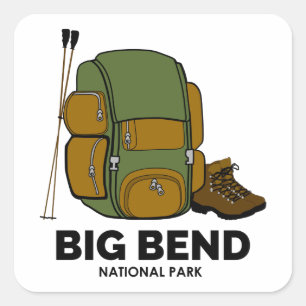 Big Bend Nationalpark - Rucksack Quadratischer Aufkleber