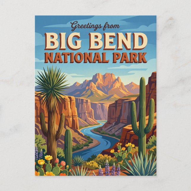 Big Bend Nationalpark Texas Postkarte (Vorderseite)