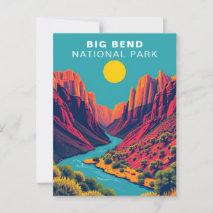 Big Bend Nationalpark Vintag USA Postkarte