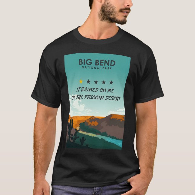 Big Bend One Star Review Subpar Nationalpark Post T-Shirt (Vorderseite)