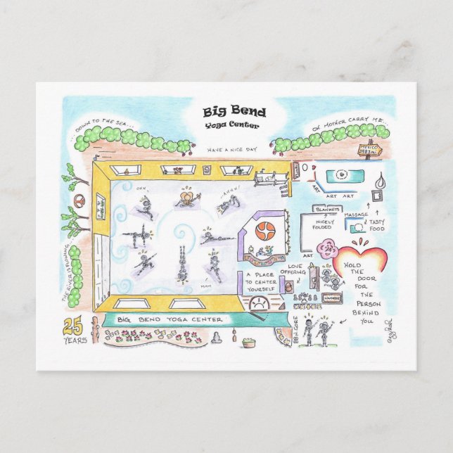 Big Bend SMALL postcard by Jzikah Postkarte (Vorderseite)