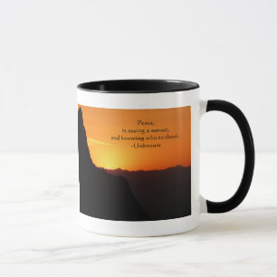 Big Bend Sonnenuntergang-mit Zitat Tasse