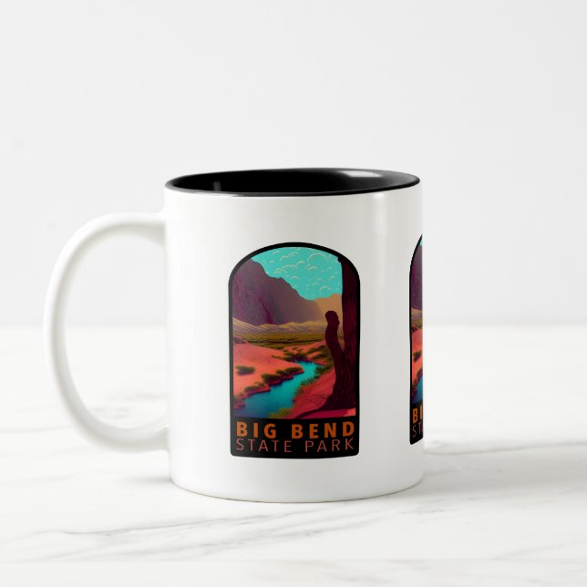 Big Bend Staat Park Texas Zweifarbige Tasse (Links)