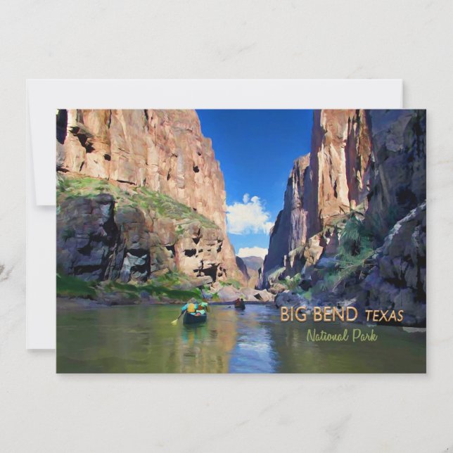 Big Bend Texas Nationalpark Mariscal Canyon Einladung (Vorderseite)