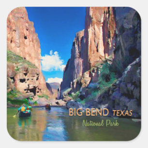 Big Bend Texas Nationalpark Mariscal Canyon Quadratischer Aufkleber