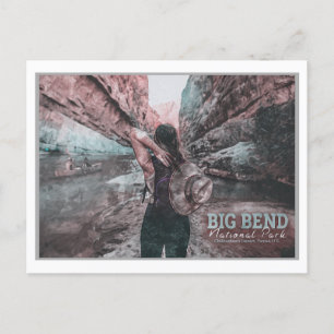BIG BEND - TEXAS - WANDERMÄDCHEN POSTKARTE