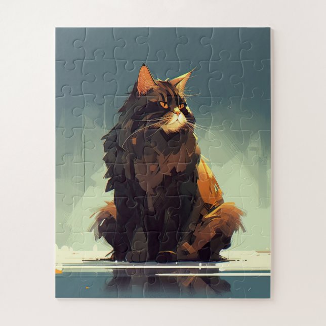 Big Beutiful und Majestic Cat Puzzle (Vertikal)
