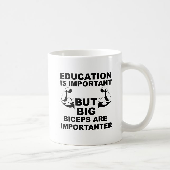 Big Biceps Importanter Funny Mug Kaffeetasse (Rechts)