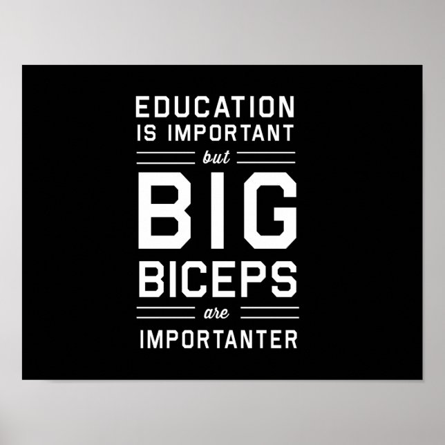 Big Biceps sind wichtig Poster (Vorne)