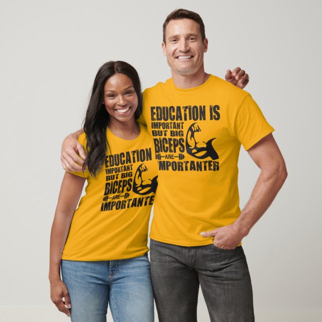 Big Biceps sind wichtiger als Shirt der Bildung (Unisex)