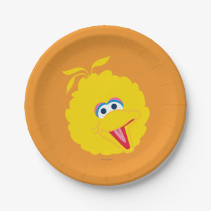 Big-Bird-Gesicht Pappteller
