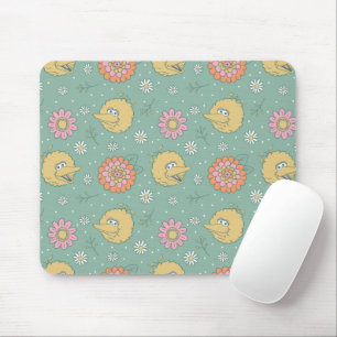 Big Bird   Good Vibes Floral Pattern Mousepad