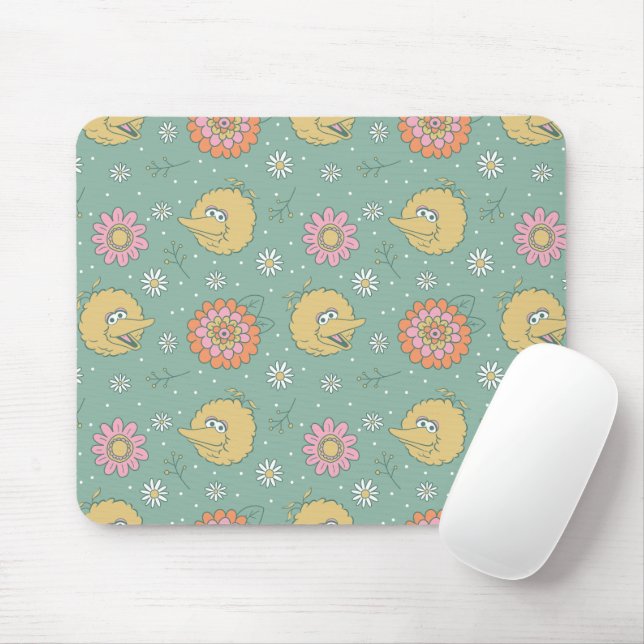 Big Bird | Good Vibes Floral Pattern Mousepad (Mit Mouse)
