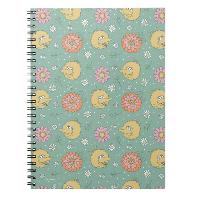 Big Bird | Good Vibes Floral Pattern Notizblock (Vorderseite)