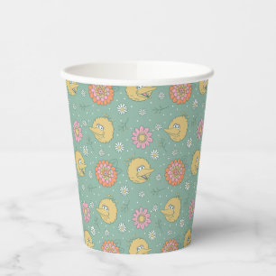 Big Bird   Good Vibes Floral Pattern Pappbecher