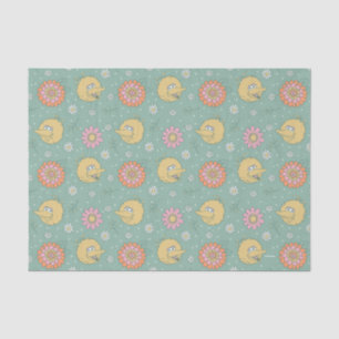 Big Bird Good Vibes Floral Pattern Seidenpapier