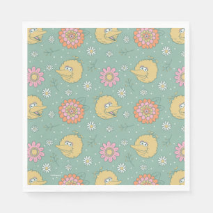 Big Bird Good Vibes Floral Pattern Serviette