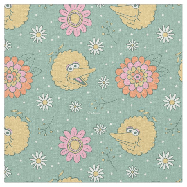 Big Bird | Good Vibes Floral Pattern Stoff (Nahaufnahme)