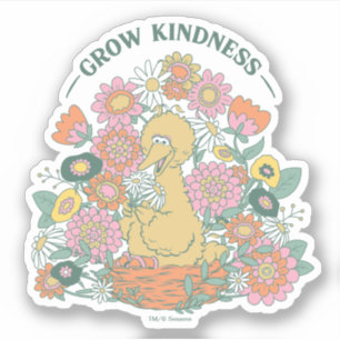 Big Bird   Grow Kindness floral Graphic Aufkleber