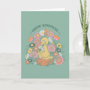 Big Bird Grow Kindness floral Graphic Karte