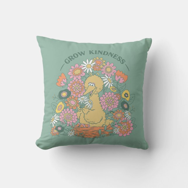 Big Bird | Grow Kindness floral Graphic Kissen (Vorderseite)