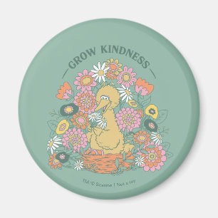 Big Bird Grow Kindness floral Graphic Magnet