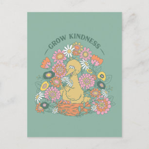 Big Bird   Grow Kindness floral Graphic Postkarte