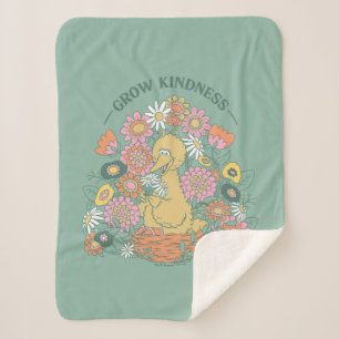 Big Bird Grow Kindness floral Graphic Sherpadecke