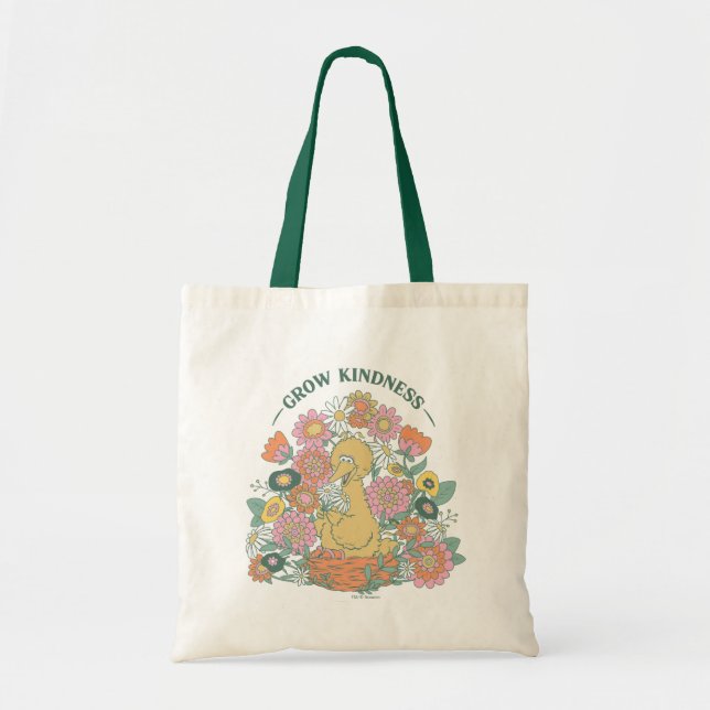 Big Bird | Grow Kindness floral Graphic Tragetasche (Vorne)