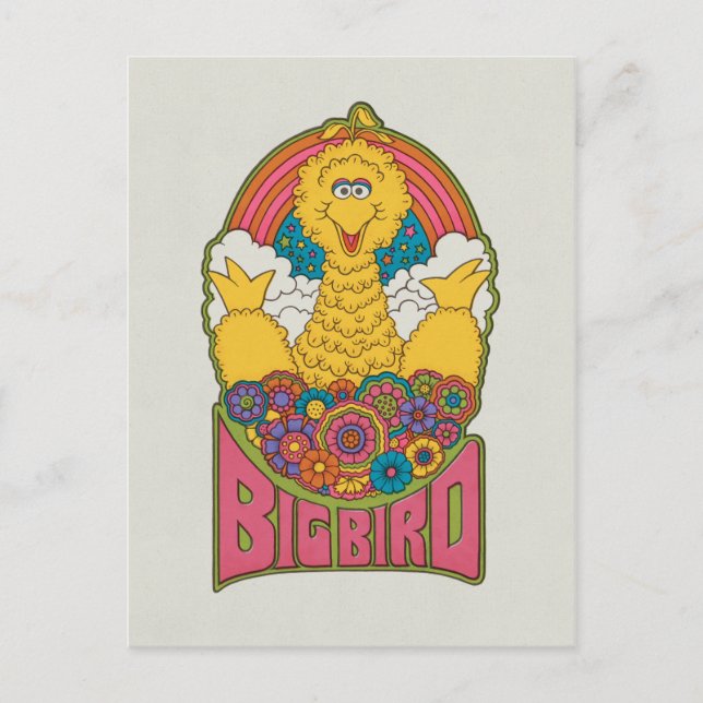 Big Bird | Psychedelisch Postkarte (Vorderseite)