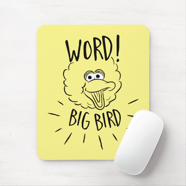 Big Bird Skate Logo - Word! Big Bird Mousepad (Mit Mouse)