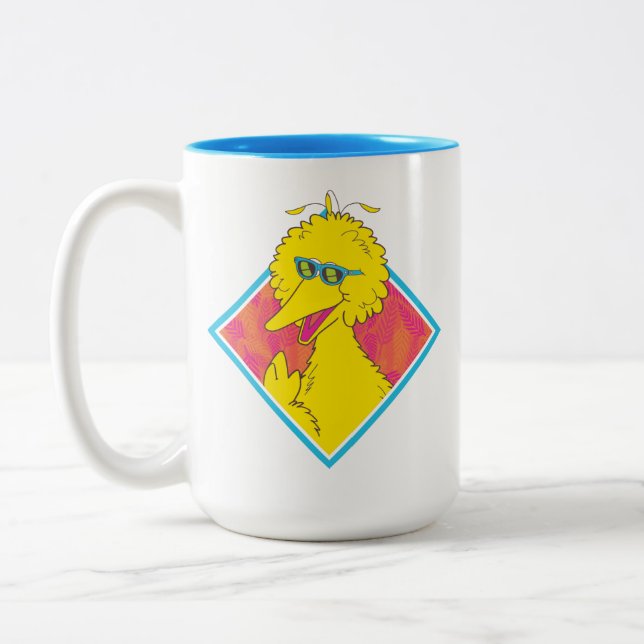 Big Bird | Tropisches Abzeichen Zweifarbige Tasse (Links)