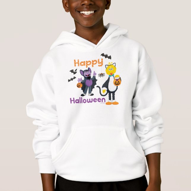 Big Bird und Count | Happy Halloween Hoodie (Vorderseite)