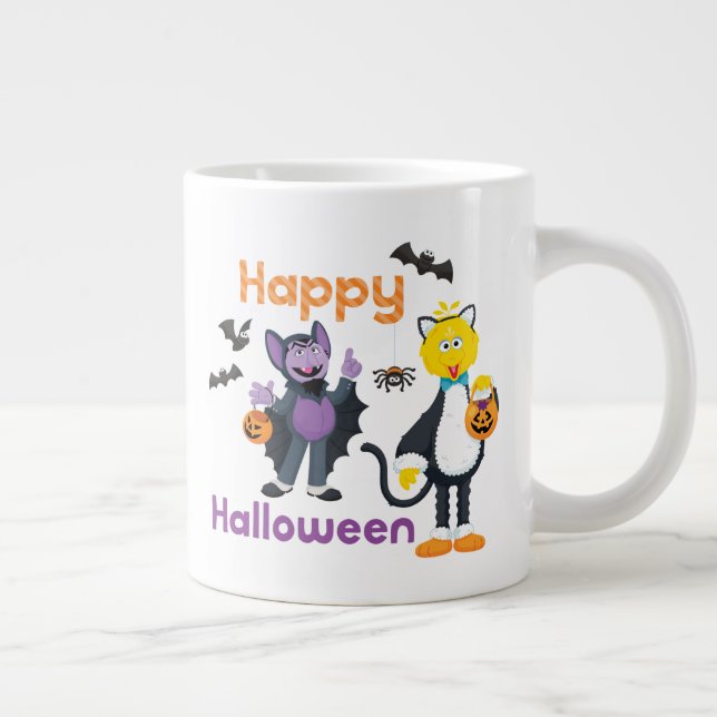 Big Bird und Count | Happy Halloween Jumbo-Tasse (Rechts)