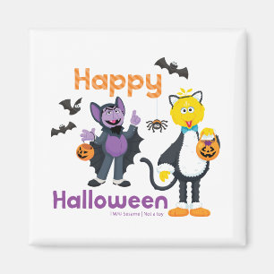 Big Bird und Count Happy Halloween Magnet