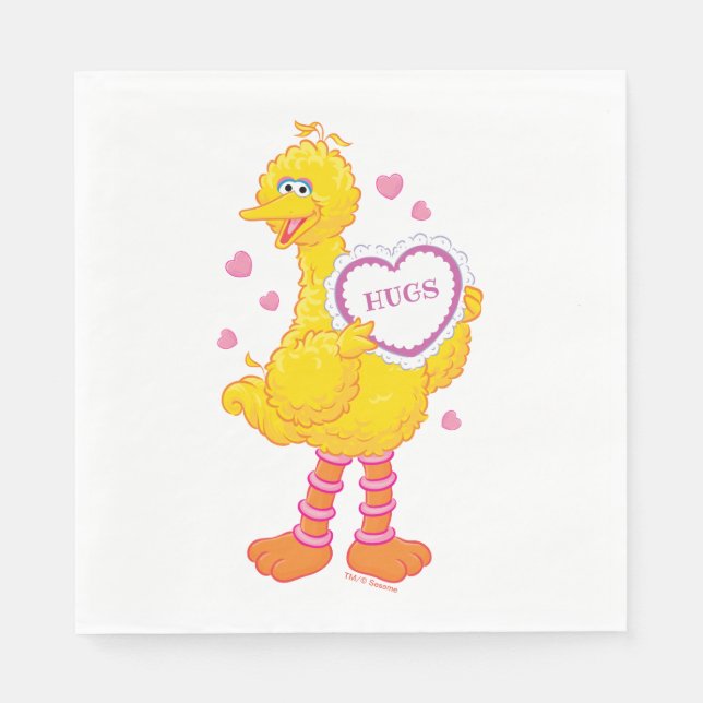 Big Bird Valentine Serviette (Vorderseite)